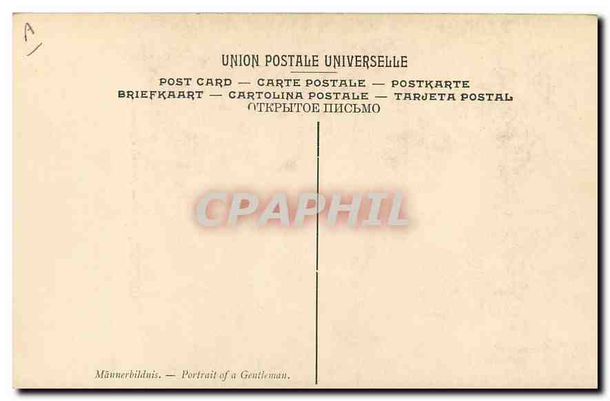 CPA Monnerbildnis Ecole Francaise Portrait d'Homme Musee de Longchamp Marseille  — Rückseite