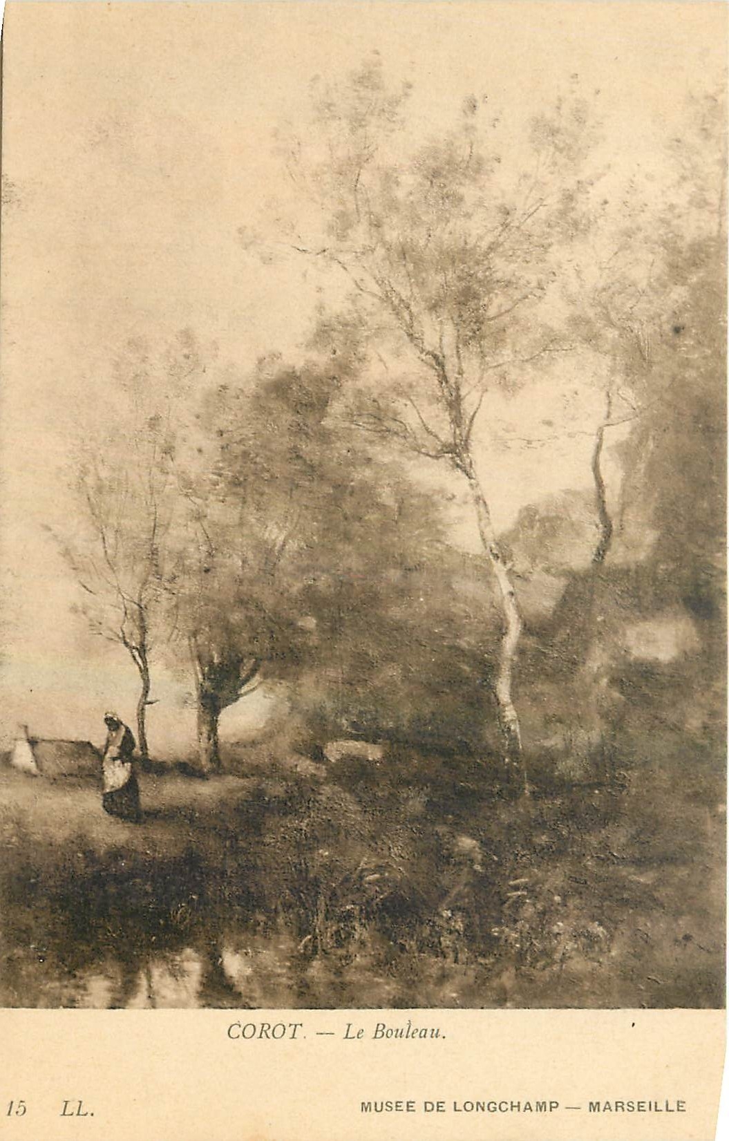 CPA Corot Le Bouleau Musee de Longchamp Marseille 