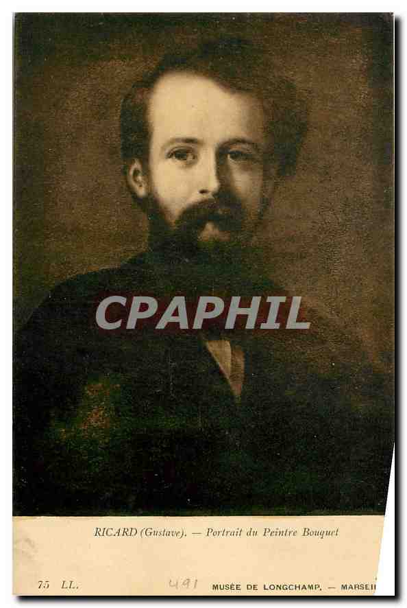 CPA Ricard Gustave Portrait du Peintre Bouquet Musee de Longchamp Marseille 