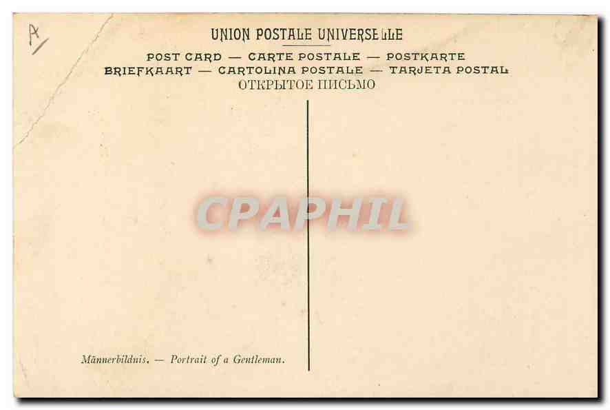 CPA P Puget Portrait d'Homme Musee de Longchamp Marseille  — Rückseite