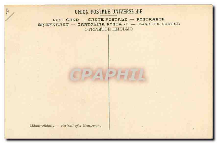 CPA P Puget Portrait d'Homme Musee de Longchamp Marseille  — Rückseite