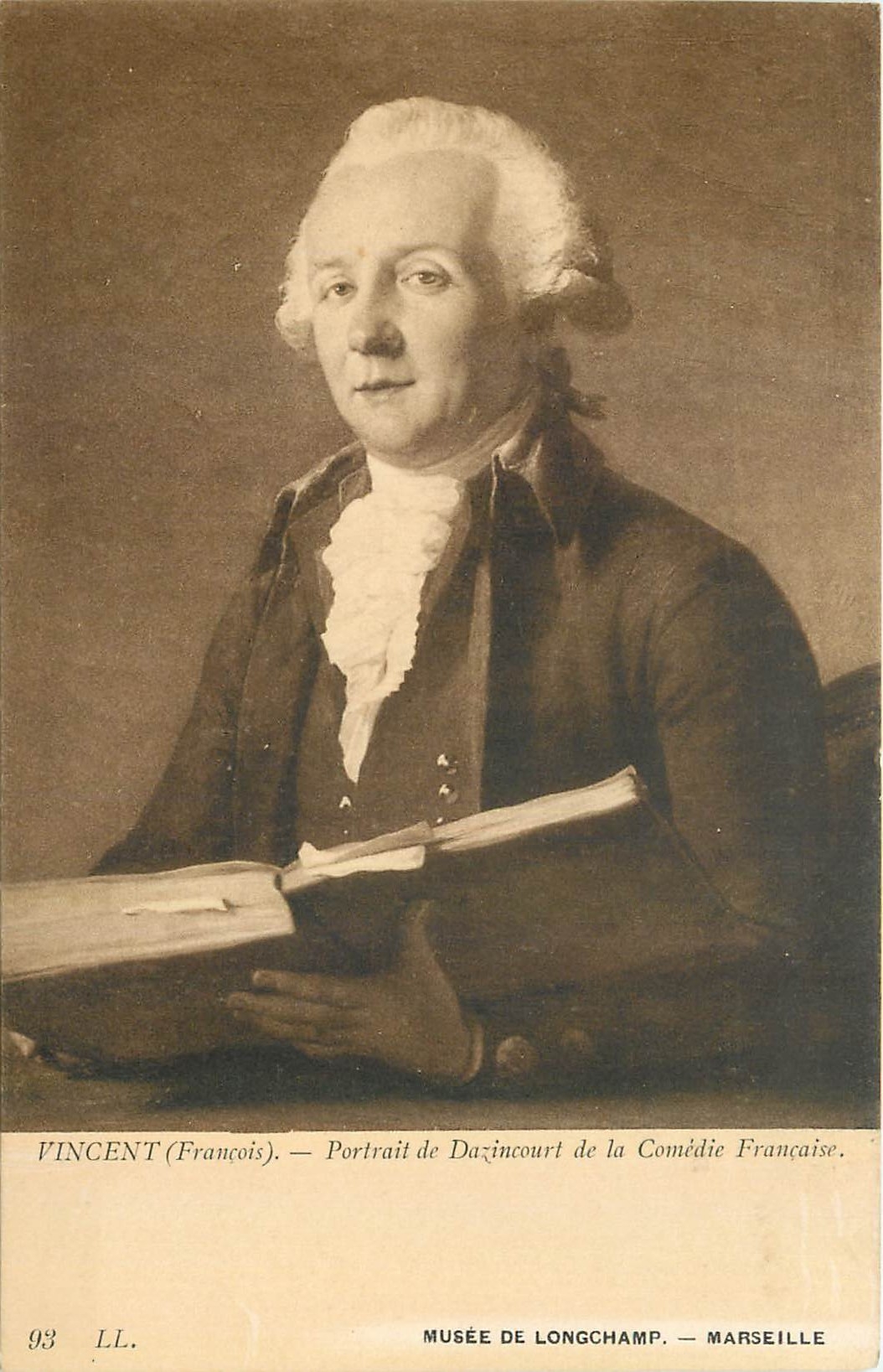 CPA Vincent Francois Portrait de Dazincourt de la Comedie Francaise Musee de Longchamp Marseille 