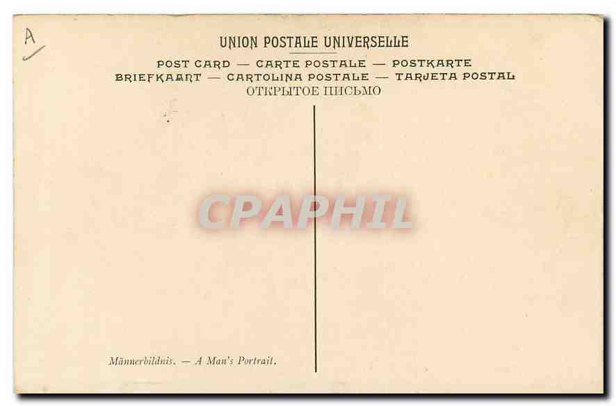CPA Inconny Portrait d'Homme Musee de Longchamp Marseille  — Rückseite