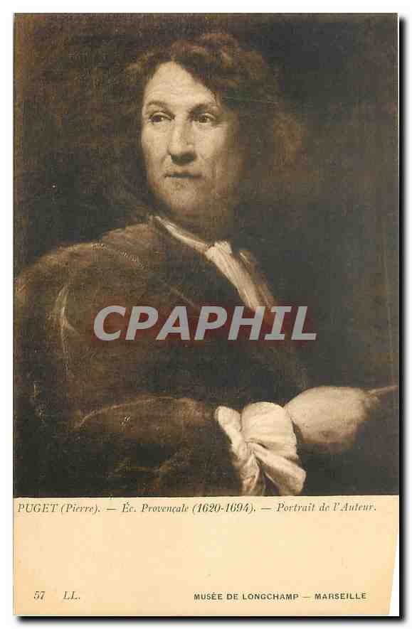 CPA Puget Pierre Ec Provencale Portrait de l'Auteur Musee de Longchamp Marseille 