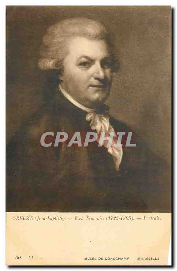 CPA Greuze Jean Bapriste Ecole Francaise Portrait Musee de Longchamp Marseille 