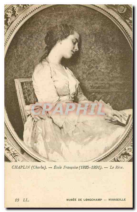 CPA Chaplin Charles Ecole Francaise Le Reve Musee de Longchamp Marseille 