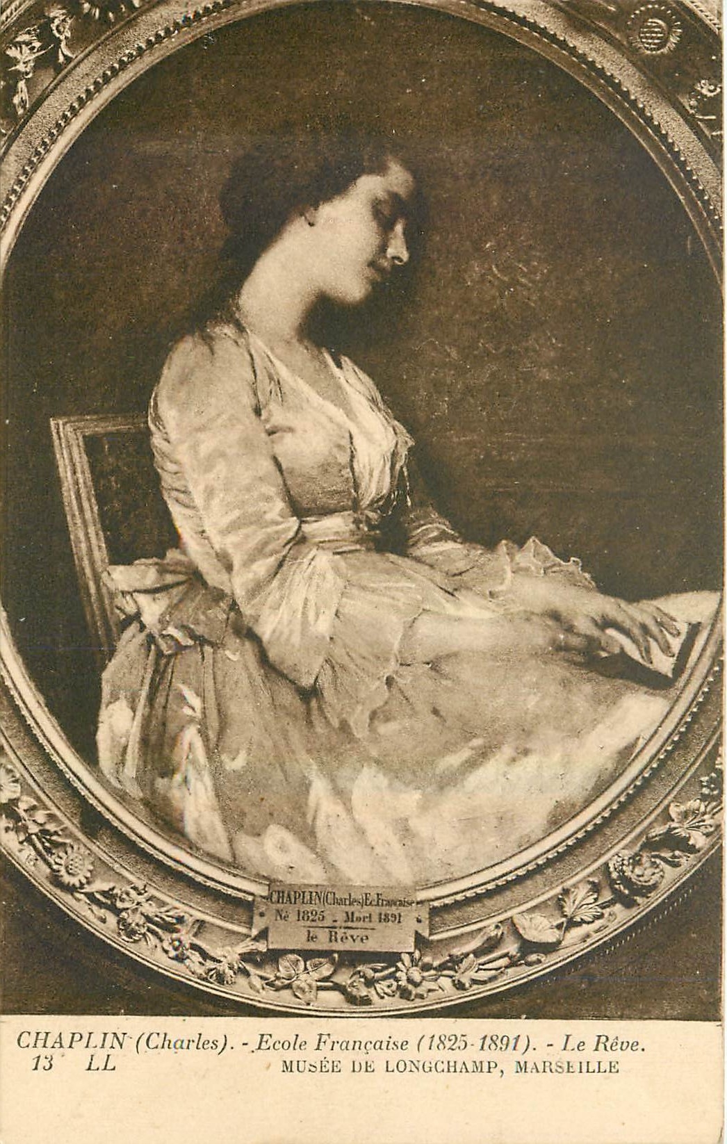 CPA Chaplin Charles Ecole Francaise Le Reve Musee de Longchamp Marseille 