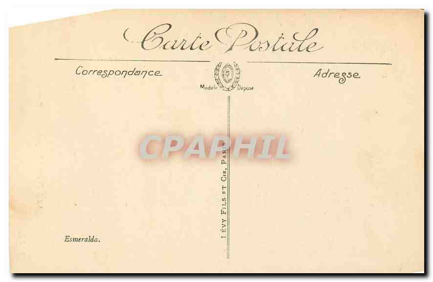 CPA SaintPierre Gaston Esmeralda Musee de Longchamp Marseille  — Rückseite