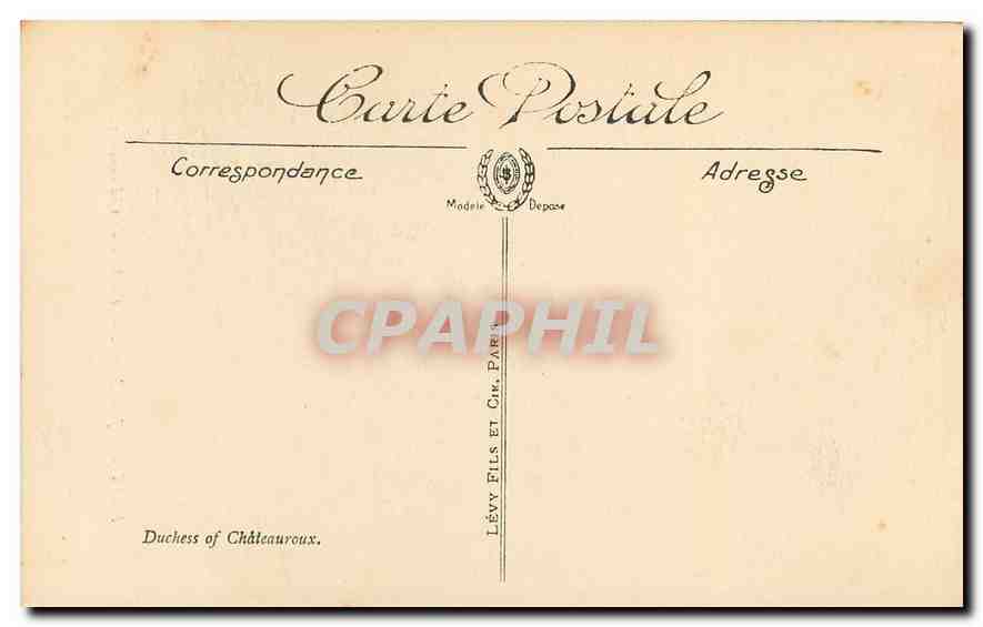 CPA Nattier Jean Marc Duchesse de Chateauroux Musee de Longchamp Marseille  — Rückseite