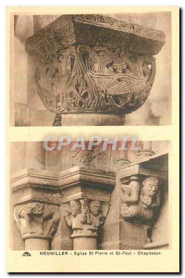CPA Neuwiller Eglise St Pierre et St Paul Chapiteaux 