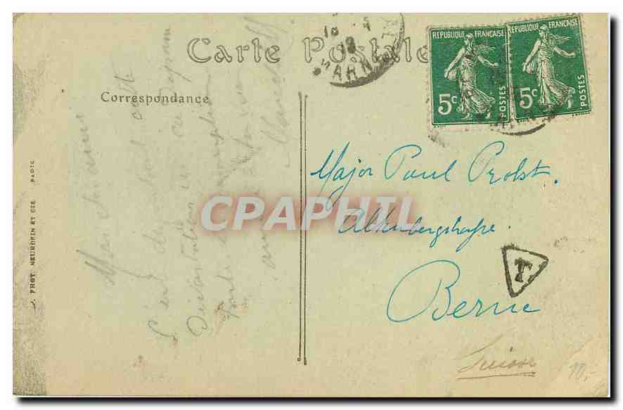 Bombardement de Reims par les Allemands, le 19 septembre 1914 — La coupole du théâtre — Édition Georges, Paris N° 54 — Rückseite