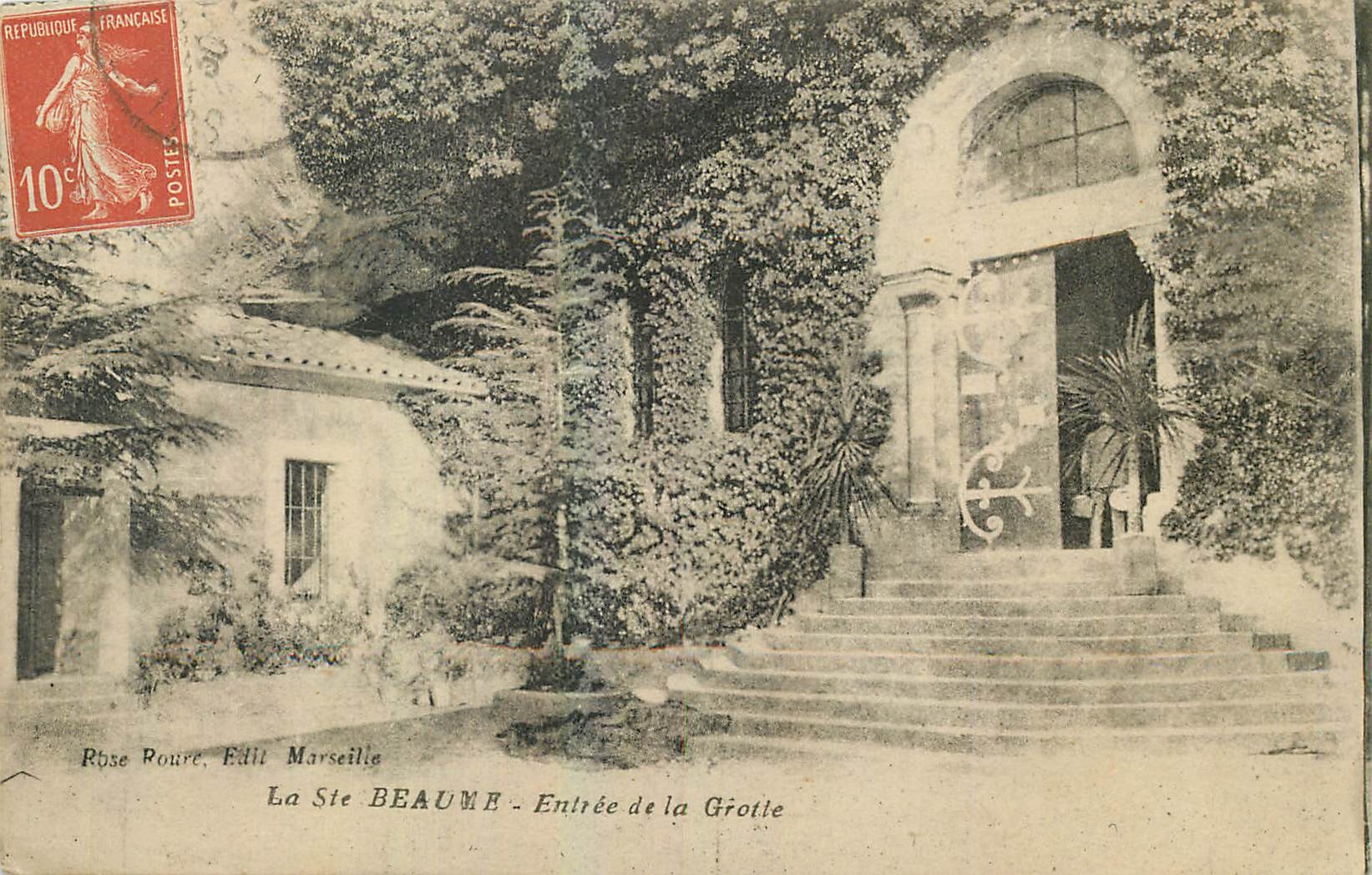 CPA La Ste Baume Entree de la Grotte 