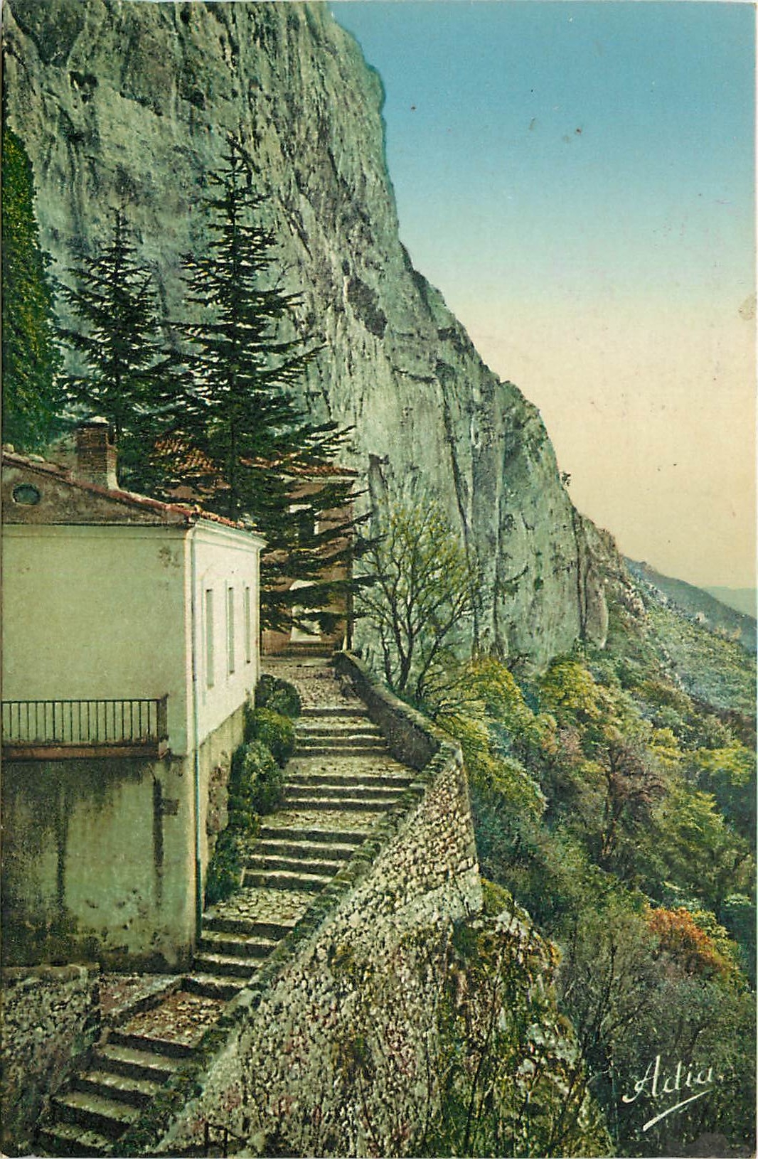 CPA La Sainte Baume Arrivee a la Grotte 