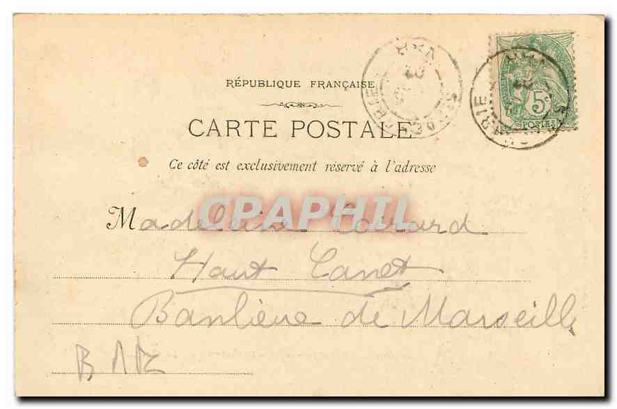 CPA La La Sainte Baume Interieur de la Grotte  — Verso