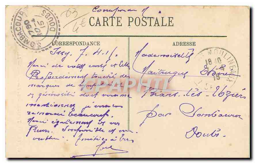 CPA Le Mont Dore Le Funiculaire  — Verso