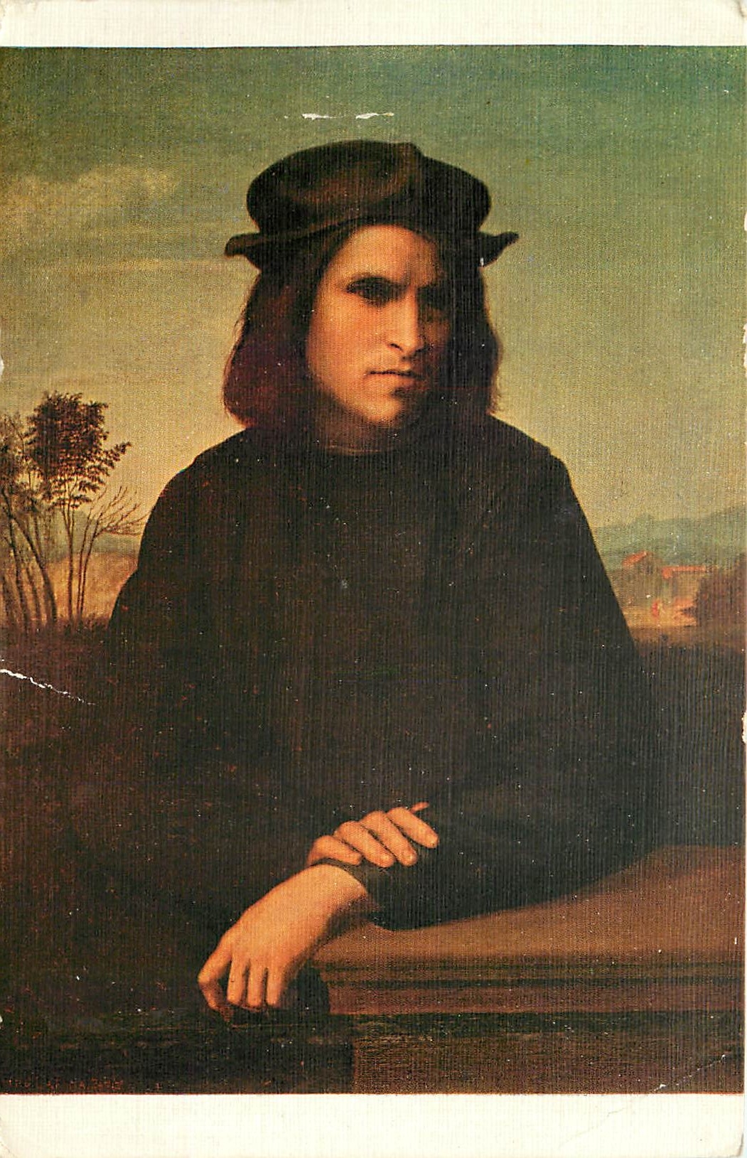 CPA Ecole Florentine Portrait du Jeune homme 
