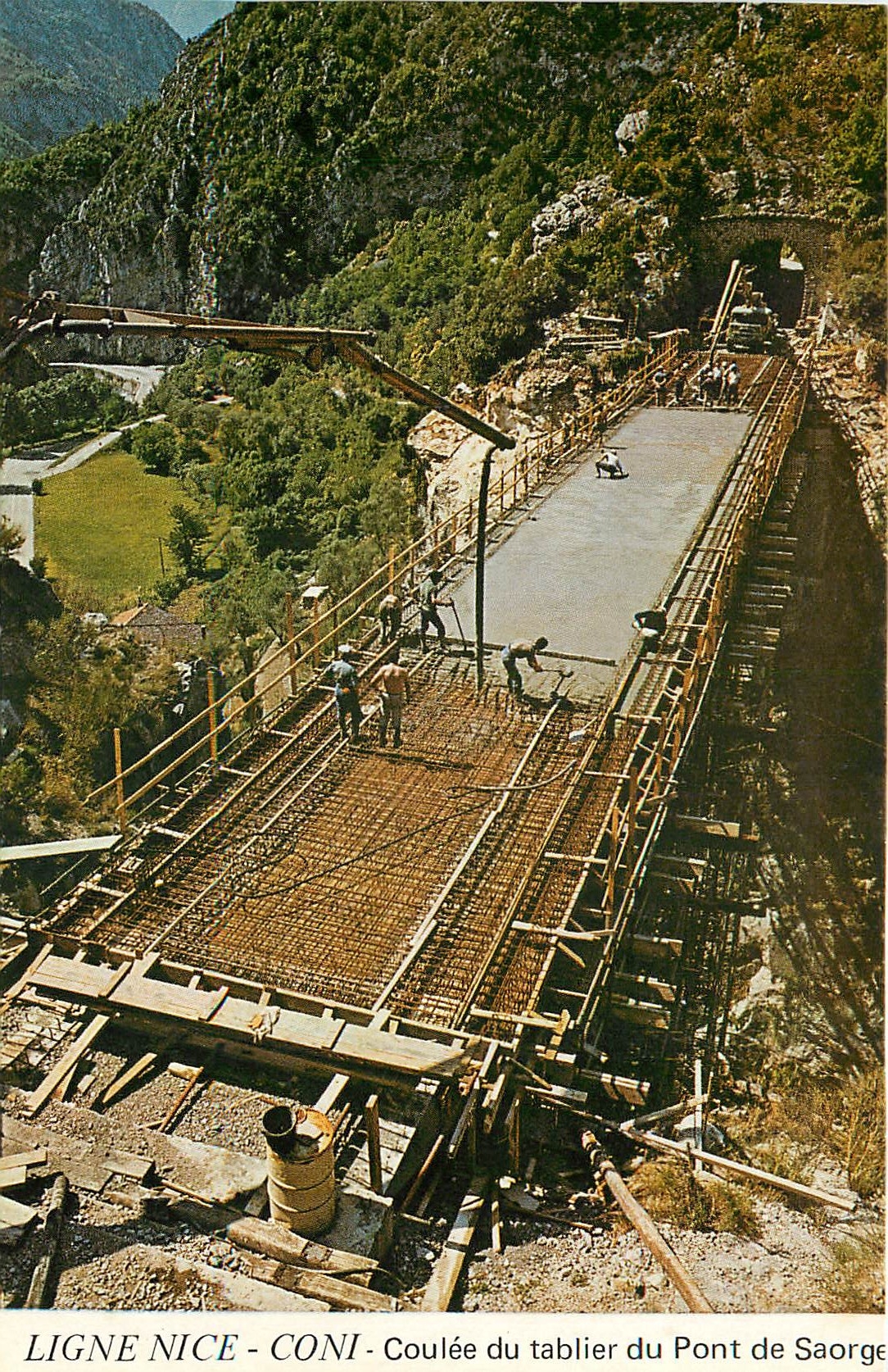 CPM Ligne Nice Coni Coulee du tablier du Pont de Saorge 