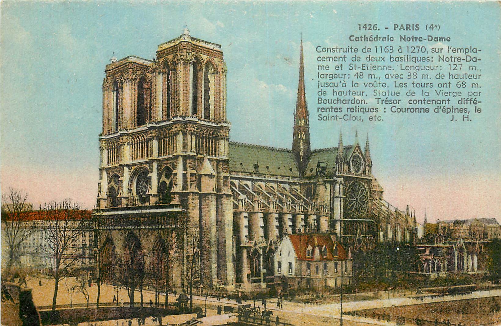 CPA Paris Cathedrale Notre Dame 