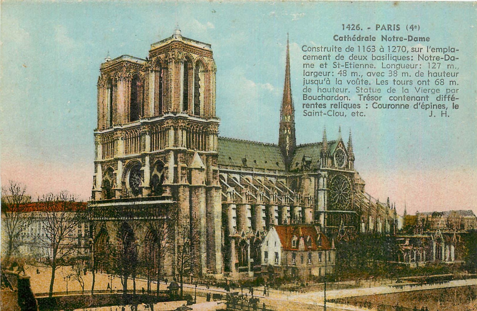 CPA Paris Cathedrale Notre Dame 
