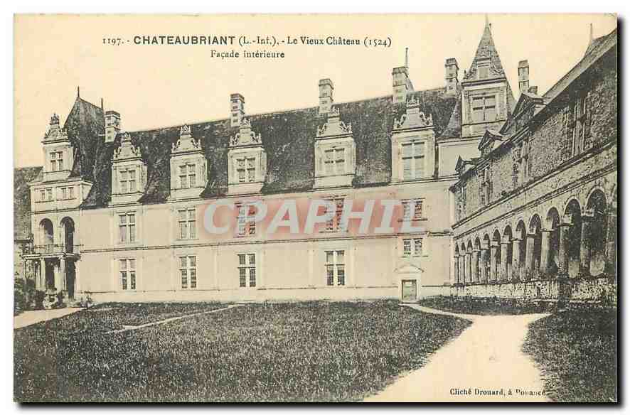 CPA Chateaubriant Loire Inf Le Voeux Chateau Facade interieure 