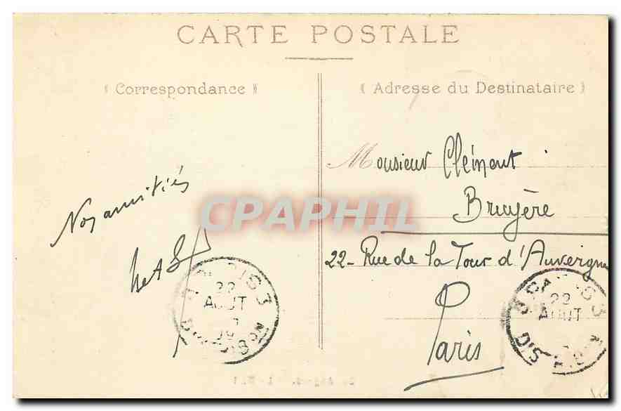 CPA Angers le Mail Lion — Rückseite