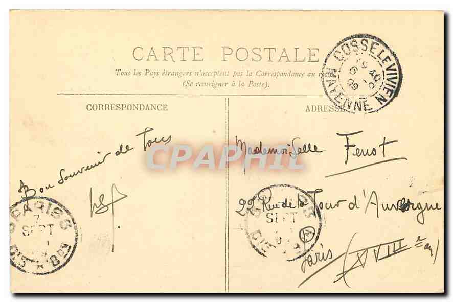 CPA Laval l'Eglise N D d'Avenieres et la Mayenne  — Rückseite