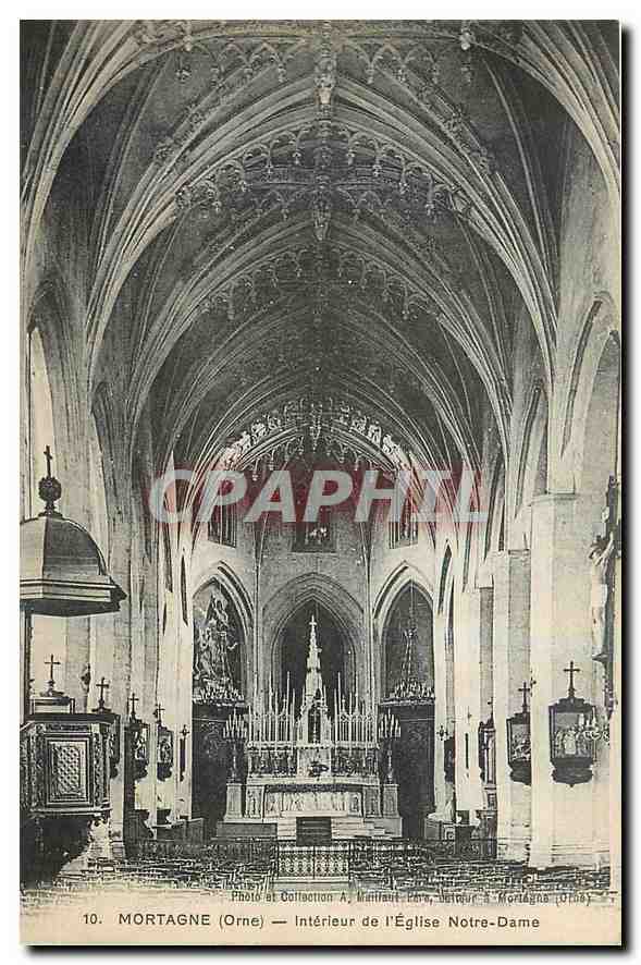 CPA Mortagne Orne Interieur de l'Eglise Notre Dame 