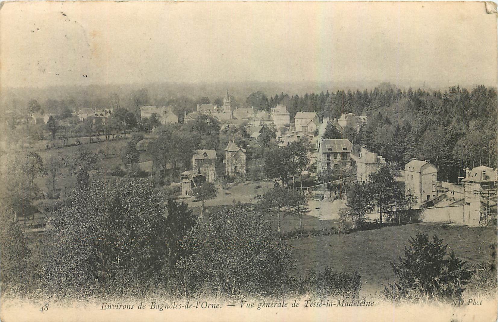 CPA Environs de Bagnoles de l'Orne Vue generale de Tesse la Madeleine 