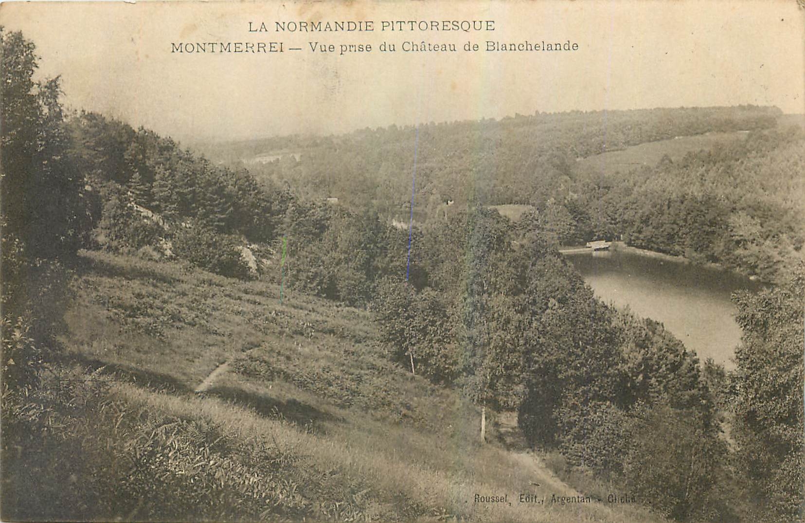 CPA La Normandie Pittoresque Montmerrei Vue prise du Chateau de Blanchelande 