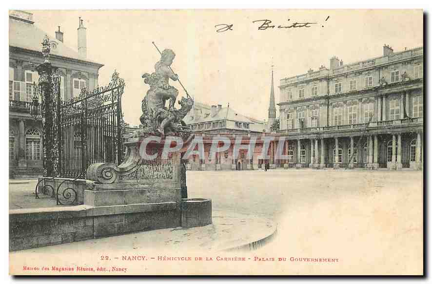 CPA Nancy Carriere Palais du Gouvernement 
