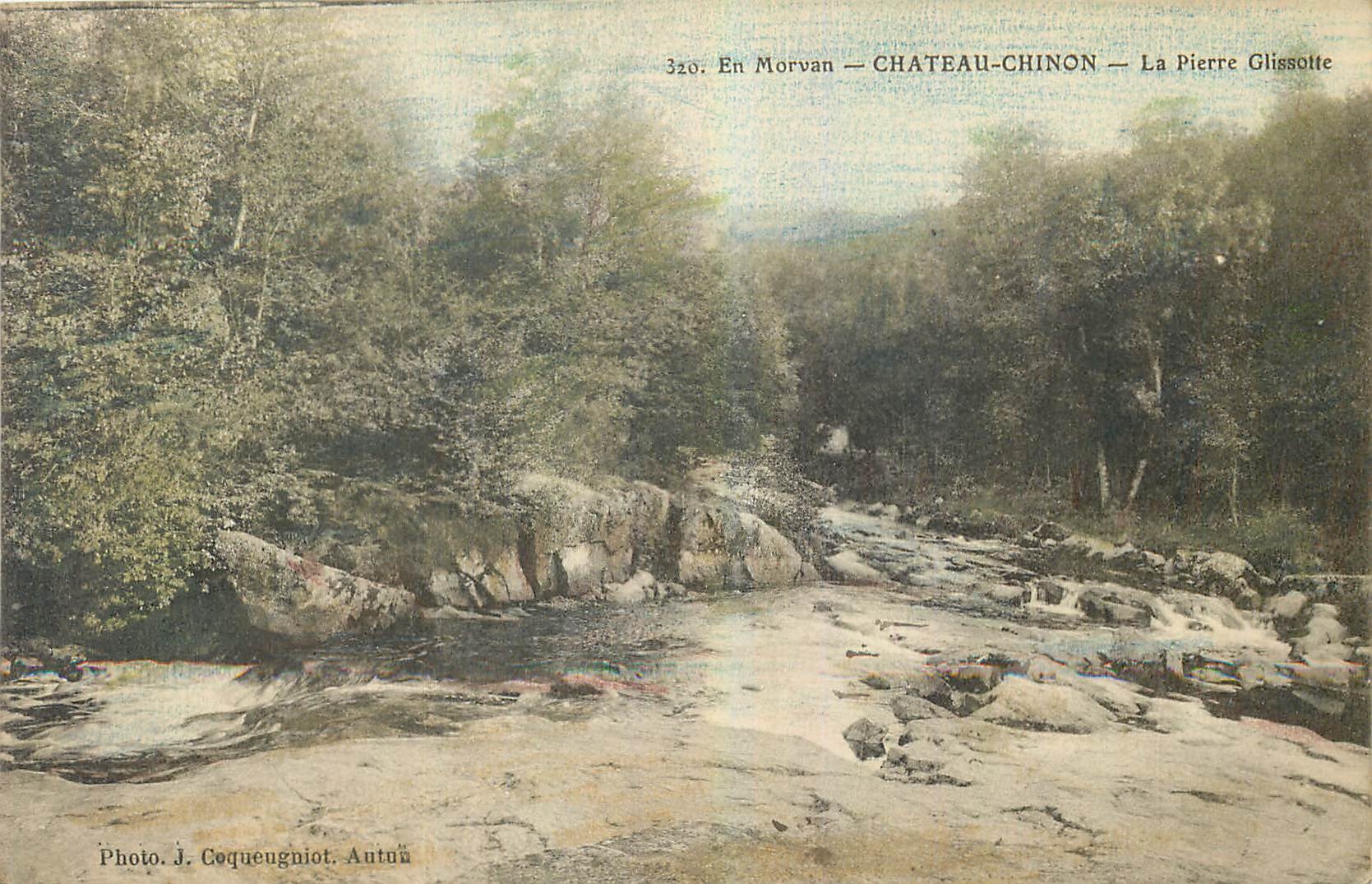 CPA En Morvan Chateau Chinon La Pierre Glissotte 