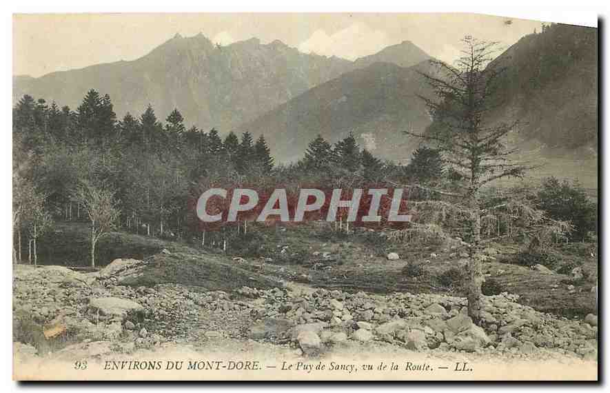 CPA Environs du Mont Dore Le Puy de Sancy vu de la Route 