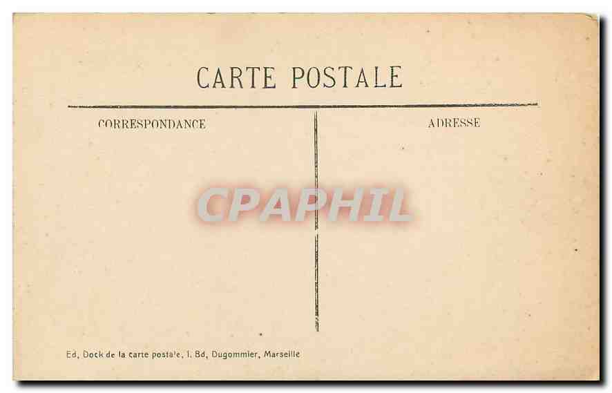 CPA Marseille Coucher de Soleil  — Verso