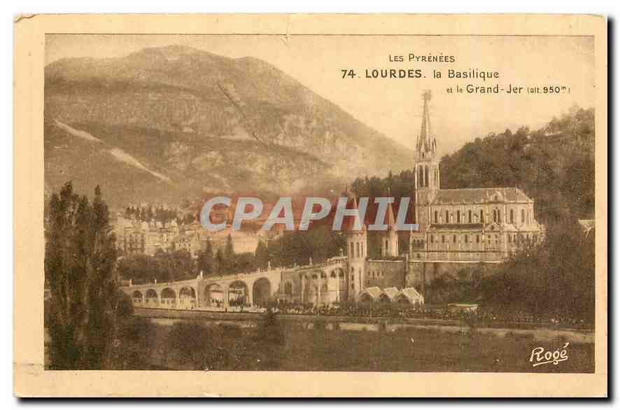 CPA Lourdes La Basilique et le Grand Jer 