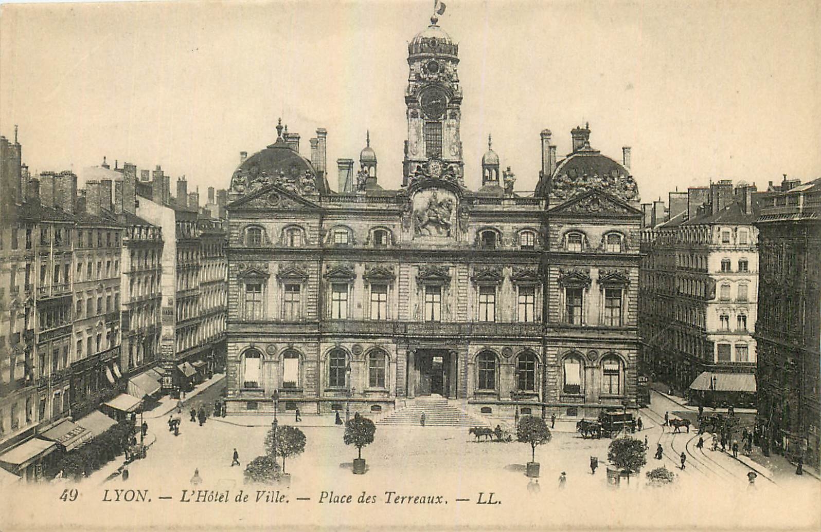 CPA Lyon L'Hotel de Ville Place des Terreaux 
