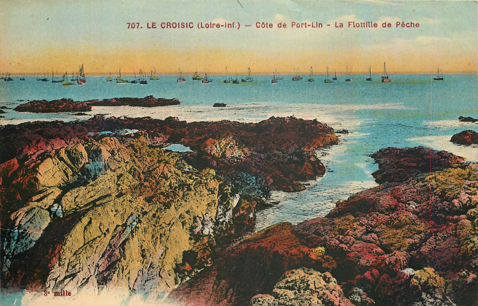 CPA Le Croisic Loire Inf Cote de Port Lin La Flottille de Peche 