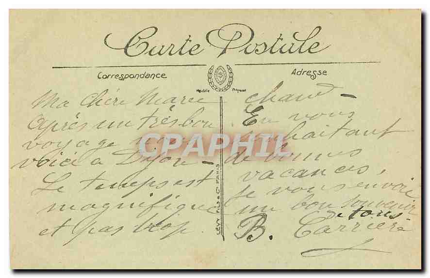 CPA Dijon Le Jacquemart de Notre Dame et l'Abside de Sainte Benigne  — Rückseite