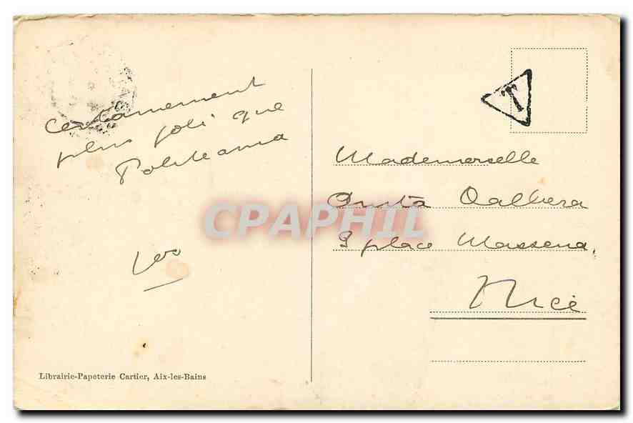 CPA Aix les Bains Casino Villa des Fleurs  — Rückseite
