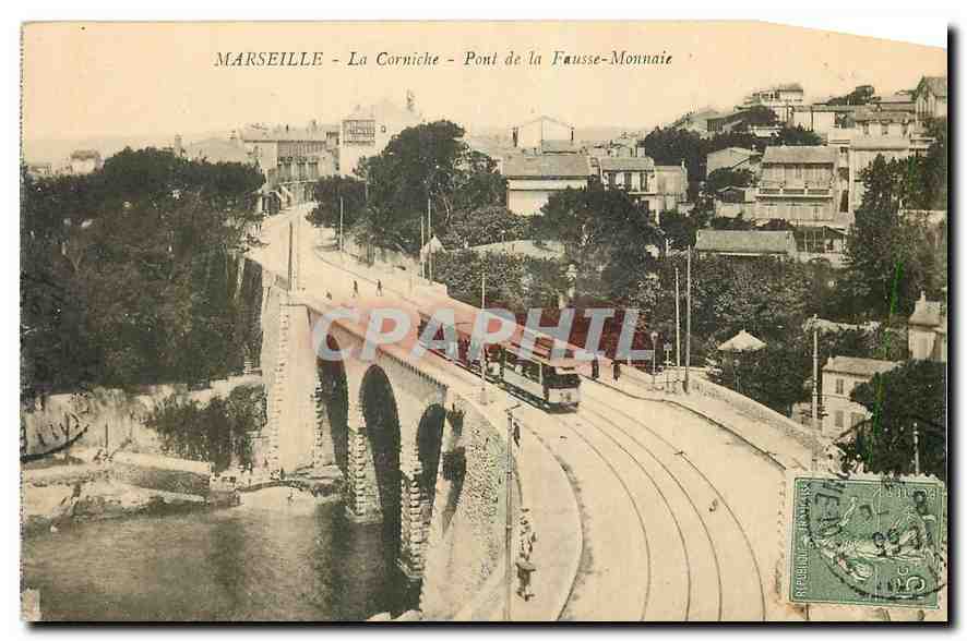 CPA Marseille La Corniche Pont de la Fausse Monnaie 