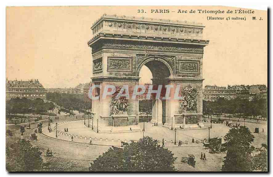 CPA Paris Arc de Triomphe de l'Etoile 