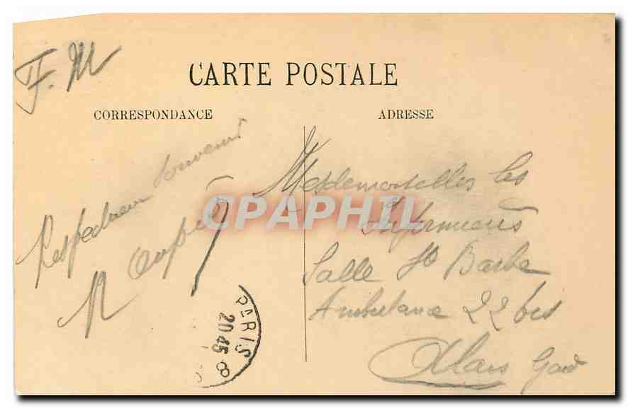 CPA Paris Arc de Triomphe de l'Etoile  — Rückseite