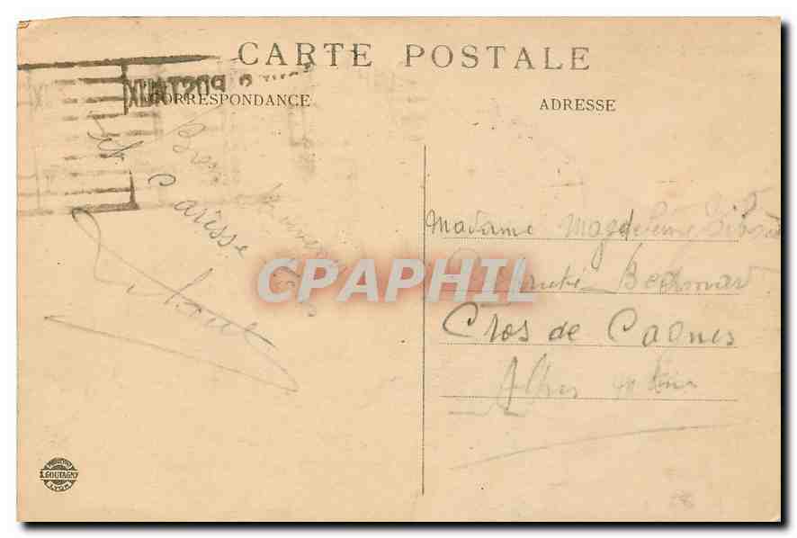 CPA Marseille La Porte d'Aix Tramway — Verso