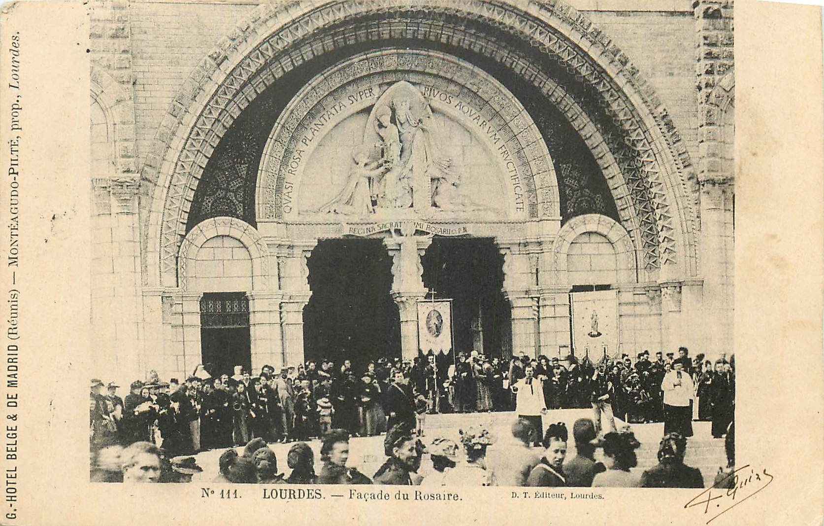 CPA Lourdes Facade du Rosaire 