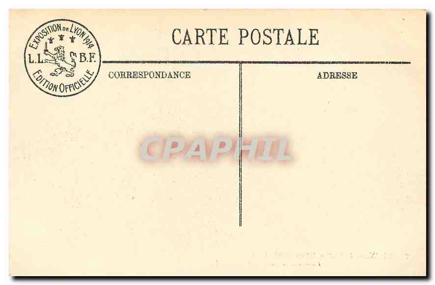 CPA Lyon Exposition Internationale 1914 Passerelle et Village Alpin  — Verso