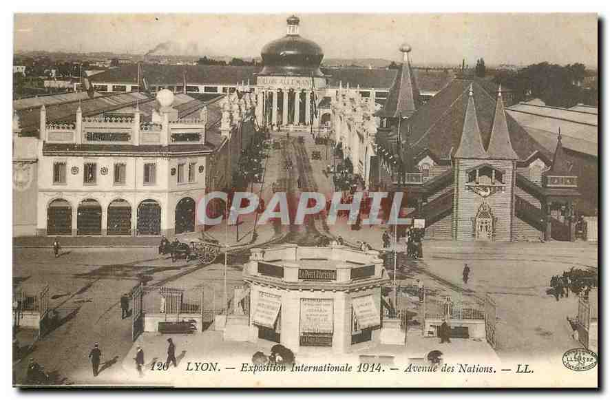 CPA Lyon Exposition Internationale 1914 Avenue des Nations 