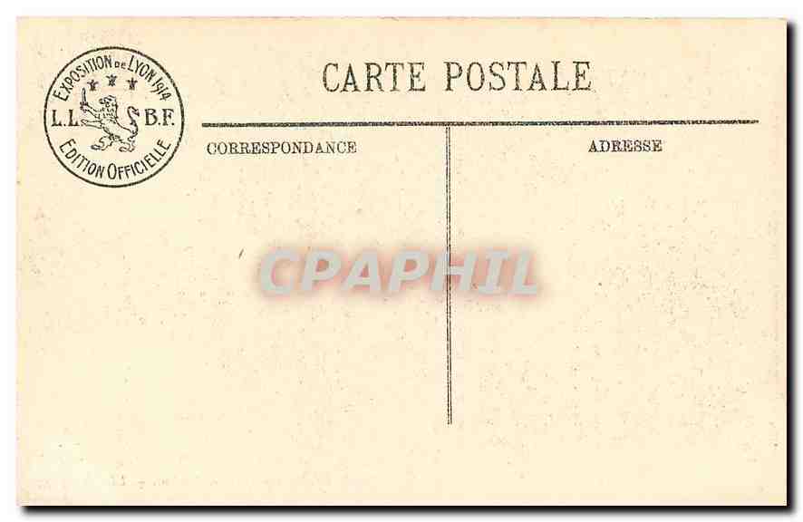 CPA Lyon Exposition Internationale 1914 Avenue des Nations  — Verso