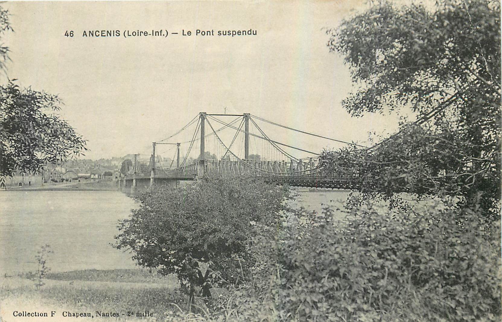 CPA Ancenis Loire Inf Le Pont suspendu 