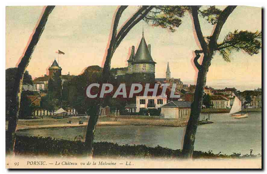 CPA Pornic Le Chateau vu de la Malouine 
