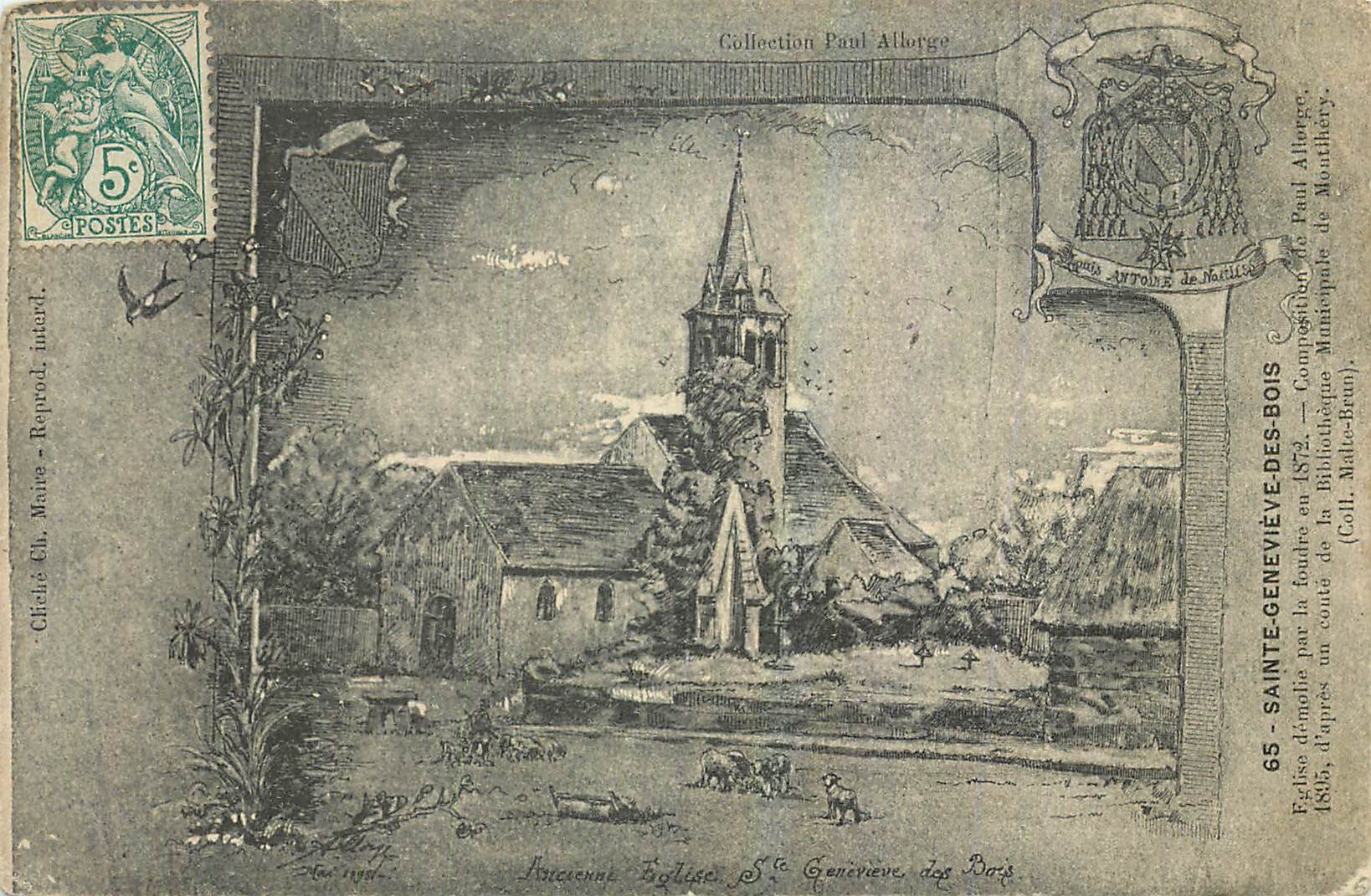 CPA Sainte Genevieve des Bois Eglise