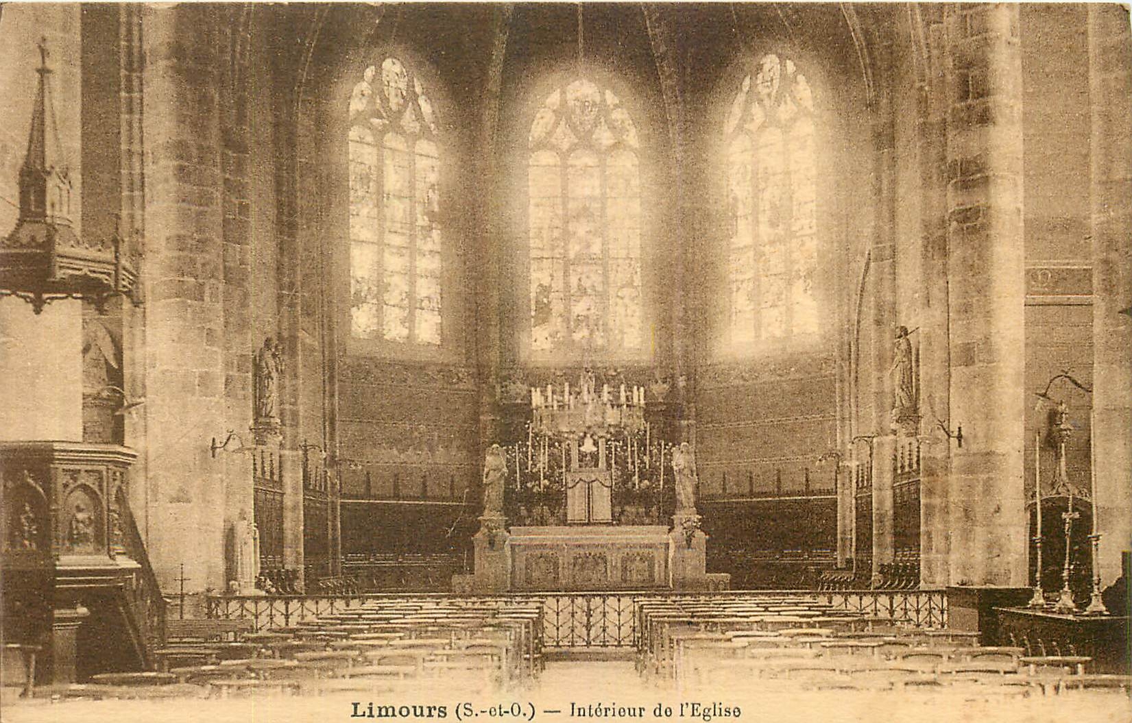 CPA Limours S et O Interieur de l'Eglise 